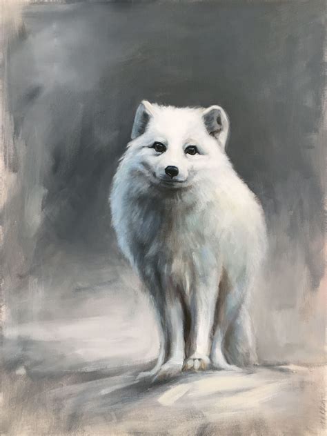 Arctic Fox Art Arctic Animals Cute Animals Arctic Painting Fox