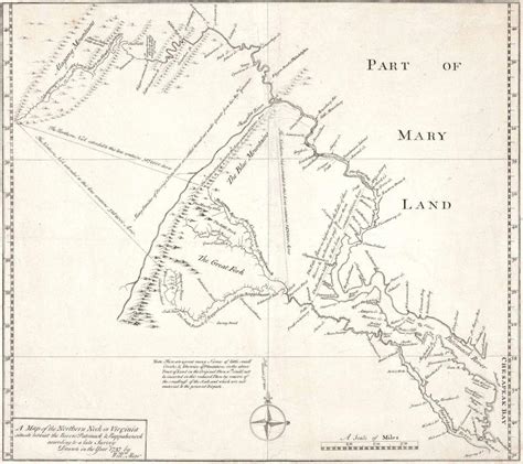 A Map Of The Northern Neck In Virginia Situate Betwixt The Rivers