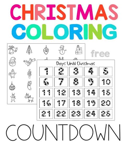 Free Printable Christmas Countdown Calendar Christmas Countdown