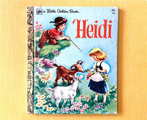 Vintage Heidi Little Golden Book Thirteenth Printing 1978 Etsy Little Golden Books