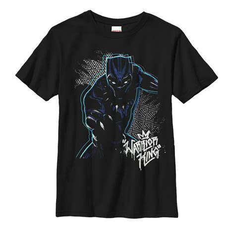 Marvel Boys Marvel Black Panther 2018 Triangle Pattern Graphic Tee