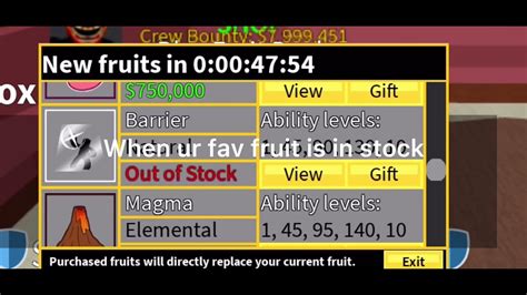 When Ur Fav Fruit Is In Stock CHECK STOCK RN Blox Fruits YouTube