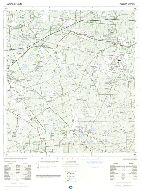 2628bb Kendal Map By Chief Directorate National Geo Spatial