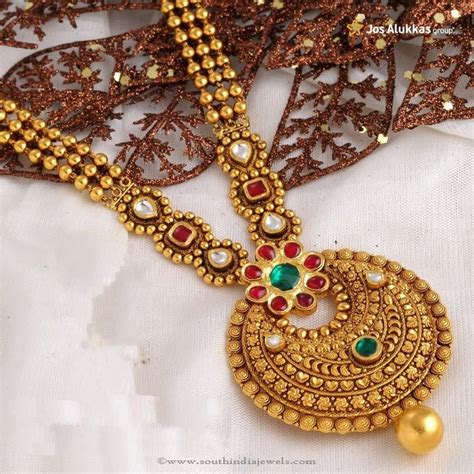 Gold Antique Necklace From Josalukkas South India Jewels Antique