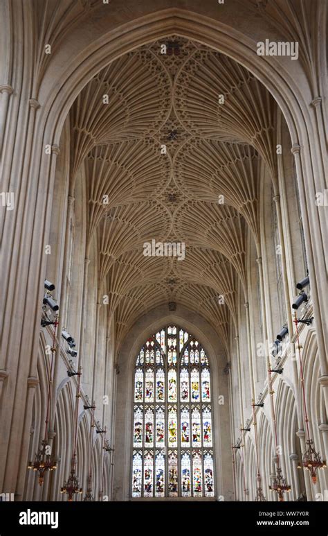 Interior Of Bath Abbey In Bath Somerset United Kingdom Stock Photo