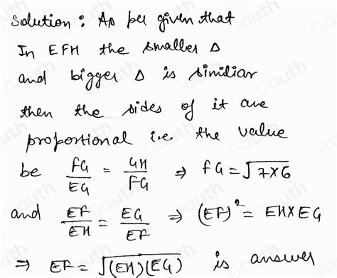 Solved 6 What Is The Correct Equation For Segment Ef Overline Ef Sqrt Eg 2 Fg 2 Overline