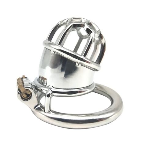 Stainless Steel Male Chastity Cbt Slave Gay Penis Cage Ring Cathe Frrk