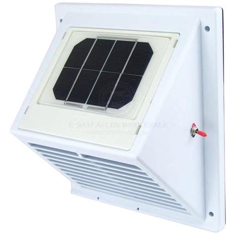 Solar Powered Wall Vent Fan White Caravansplus