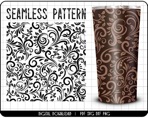 Tooled Leather Svg Seamless Floral Pattern Svg Seamless Etsy