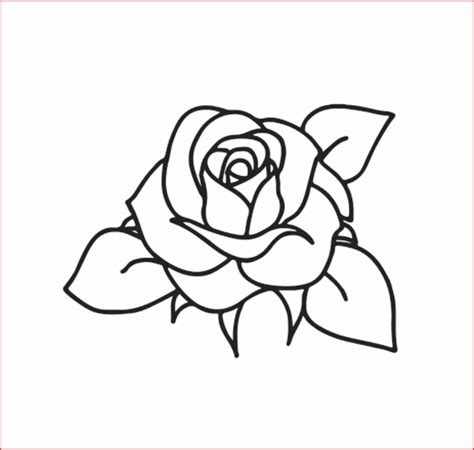 Sederhana Sketsa Gambar Bunga Mawar Paling Populer 30 Gambar Bunga