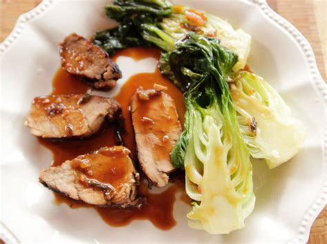 Top pork tenderloin recipes 40 photos. Grilled Pork Tenderloin with Baby Bok Choy Recipe | Ree ...