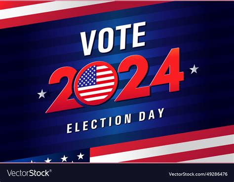 Vote 2024 Election Day Usa Royalty Free Vector Image
