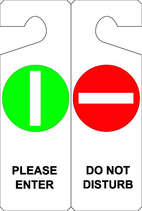 Material wealth is not necessarily a sign of god's blessing. Door Handle Hangers: Do Not Disturb / Please Enter - Door ...
