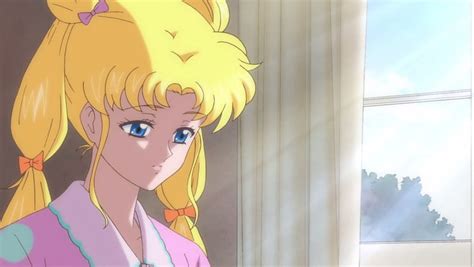Usagi Tsukino Pajamas Sailor Moon Crystal Blonde Hair Bows Screenshot Sad Hd Wallpaper