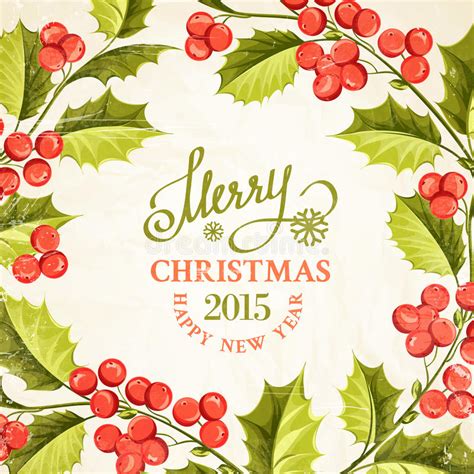 Christmas Mistletoe Card Stock Vector Illustration Of Christmas
