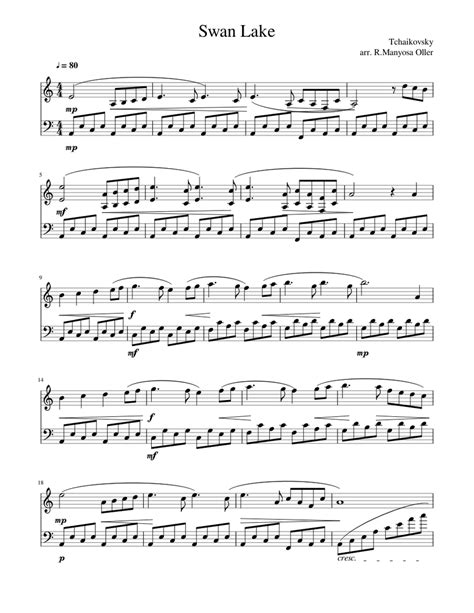 Swan Lake Sheet Music For Piano Download Free In Pdf Or Midi