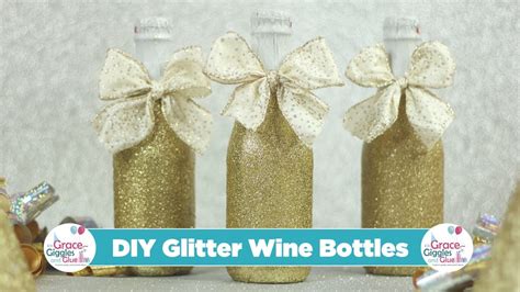 Diy Mini Glitter Wine Bottles Youtube