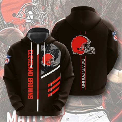 Cleveland Browns Hoodies 3 Lines Graphic T For Fans Jack Sport Shop