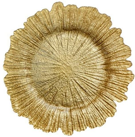 Gold Coral Reef Charger Plate