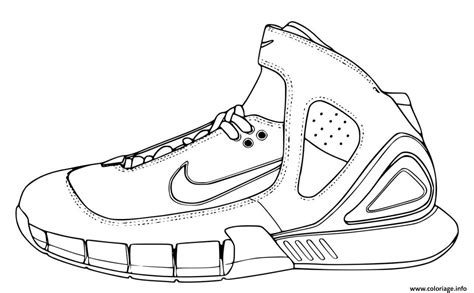 Coloriage Basket Nike Nba JeColorie