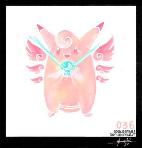 Clefable Pokemon One A Day By Bonnyjohn On Deviantart