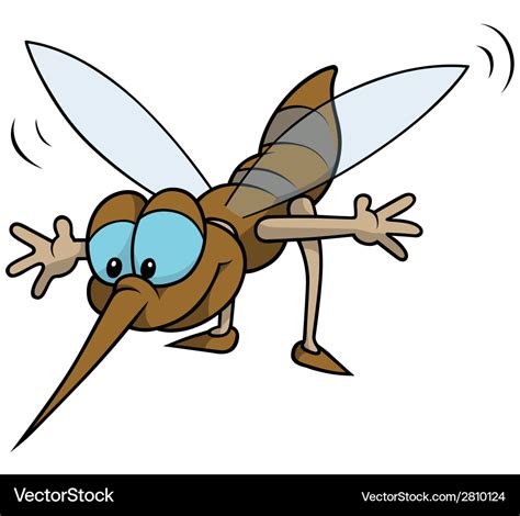 Flying Mosquito Royalty Free Vector Image Vectorstock