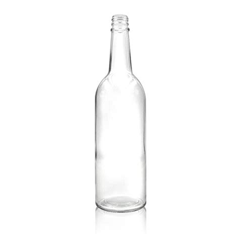 1 Liter Empty Glass Liquor Bottle With Metal Security Lid High Quality