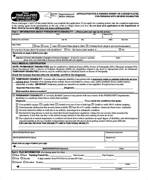 Free 8 Sample Disability Application Forms In Pdf