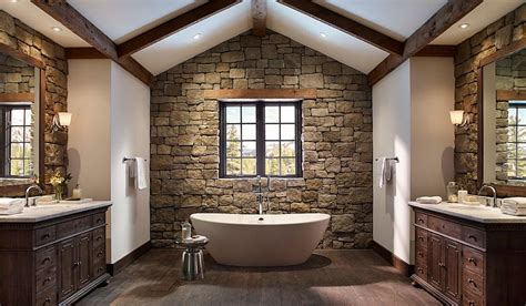 With toothbrush holders and tissue box holders that look as if they were chiseled out of marble, they are the perfect accent piece if you are enhancing your bathrooms appeal or doing an upgrade to the counters. 30 Exquisite & Inspired Bathrooms With Stone Walls