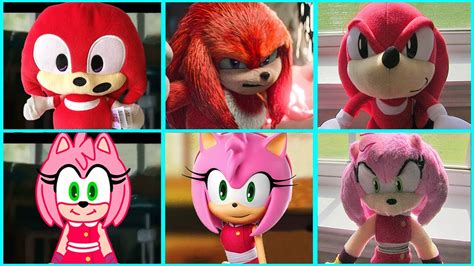 Sonic The Hedgehog Movie Amy Sonic Boom Vs Knuckles Uh Meow All Designs