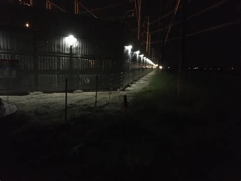 Using Cast Lighting For Perimeter Wall Security Electrical Substation