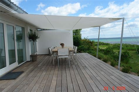 Solsejl og overdækning til terrasse og altan. Sejl til terrasse - Pileflethegn jem og fix