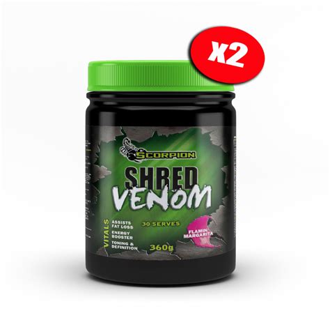 Scorpion Shred Venom 2 X 360g Scorpion Supplements Supplement Store Nz