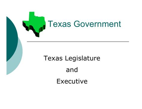 Texas Legislature And Executive