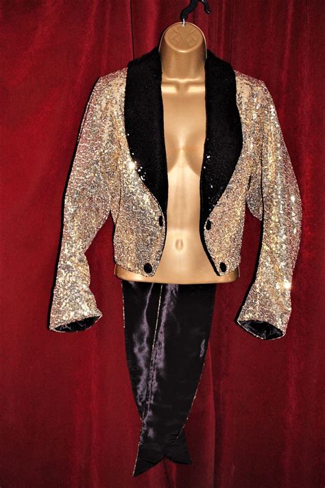 Rocky Horror Picture Show Budget Columbia Coat Gold Sequin Tail Coat