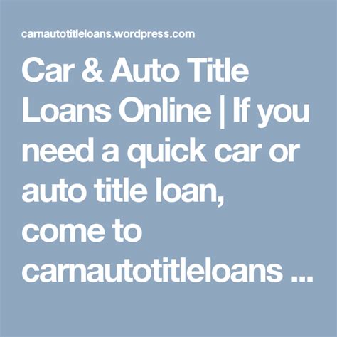 Https://tommynaija.com/quote/online Title Loan Quote
