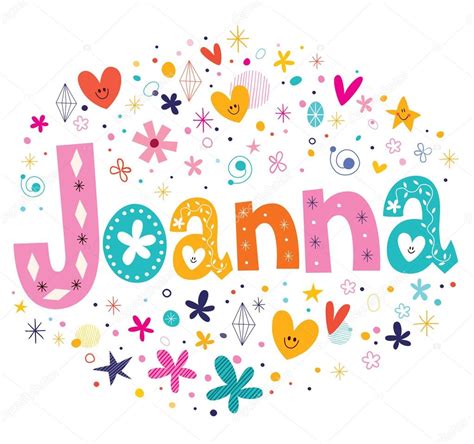 Joanna Girls Name Decorative Lettering Type Design Stock Vector Image