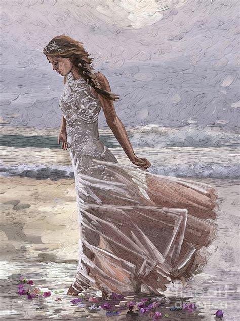 Bride On The Beach Painting By Tim Gilliland Pixels