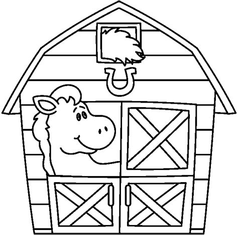 Library Of Horse Stable Image Library Black And White Png