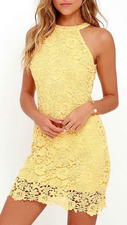 Love Poem Yellow Lace Party Dressshort Sexy Party Dressevening Dress
