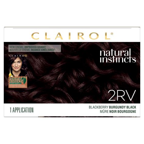 Clairol Natural Instincts Demi Permanent Hair Color Creme 2rv Burgundy Black Hair Dye 1