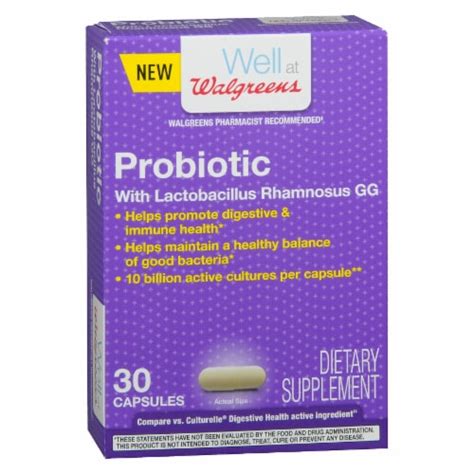 Walgreens Probiotic With Lactobacillus Rhamnosus Gg Capsules 30 Ct