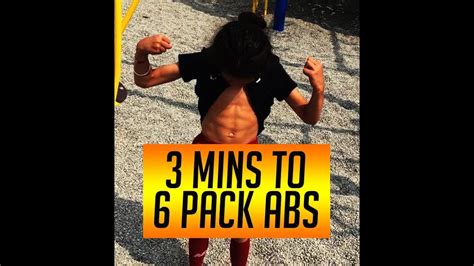 3 Mins To 6 Pack Abs For Kids 6 Year Old Youtube