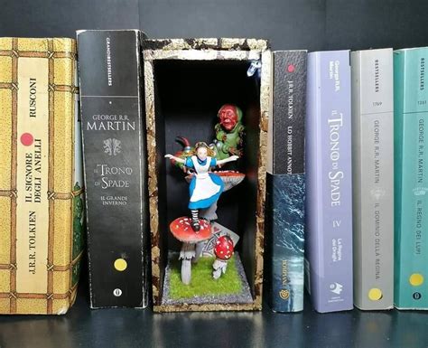 Alice In Wonderland Handmade Book Nook Etsy