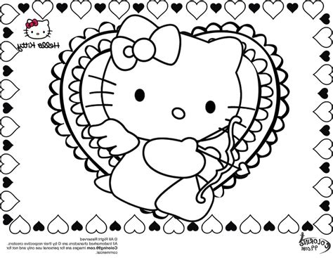Hello Kitty Valentines Day Coloring Pages At Getcolorings