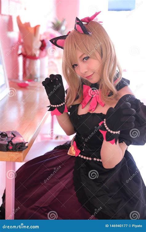 Japan Anime Cosplay Portrait Of A Girl With Chinese Dress Costume In