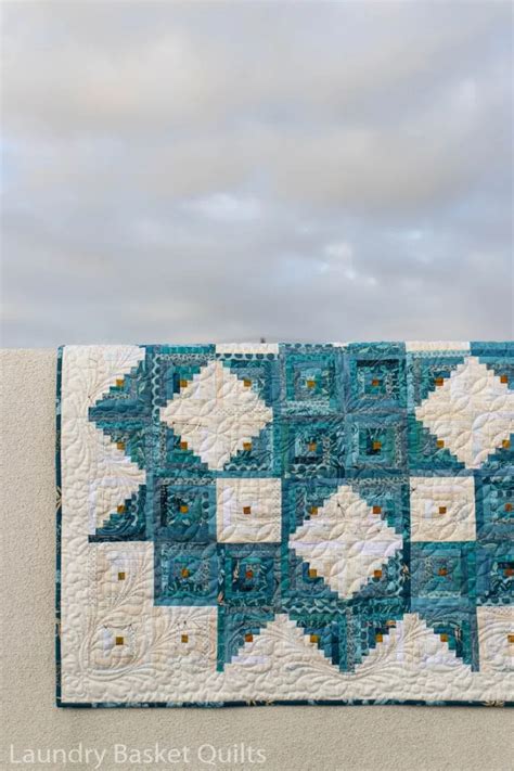 Log cabin hidden stars quilt pattern. Broken Star Log Cabin in 2020 | Laundry basket quilts, Log ...