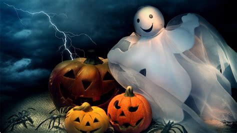 Desktop Halloween Ghost Backgrounds 1920x1080 Download Hd Wallpaper