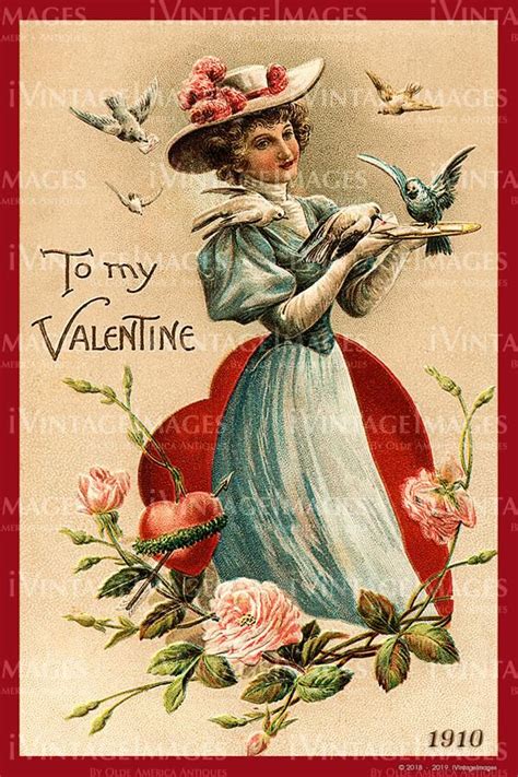 Victorian Valentine 1910 21 Victorian Valentines Cupid Images