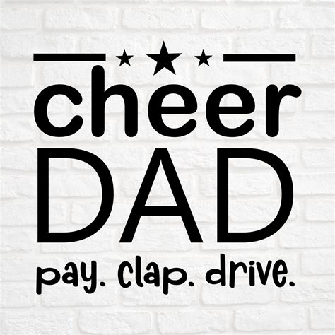 Instant Download Svg Cheer Dad Decal Digital Art And Collectibles
